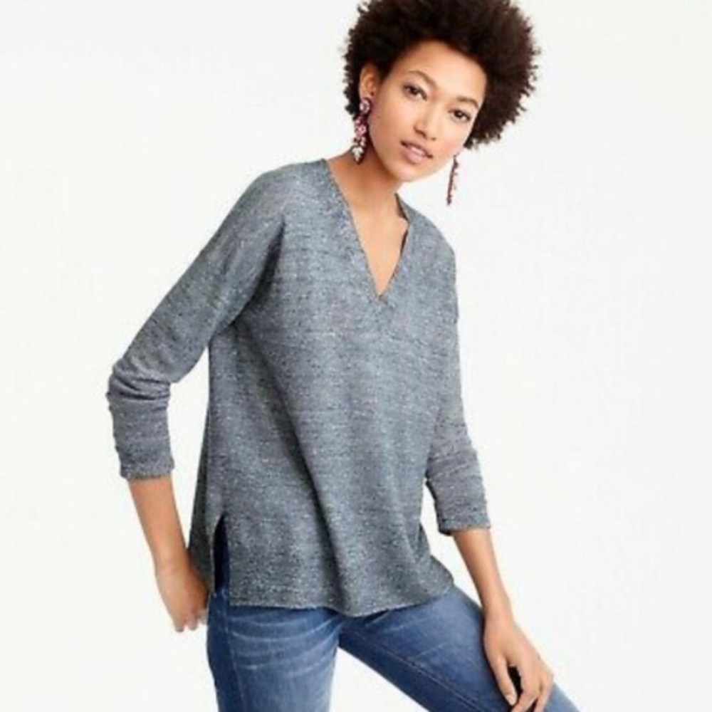 JCrew Pure Merino Wool Oversized V-Neck sweater